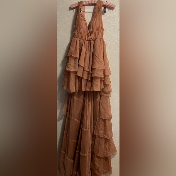 *Mac Duggal High Low Tiered Gown with Built in Bodysuit Size 0 NWOTC - Picture 3 of 5